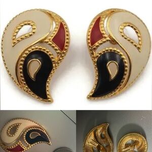 Avon's Kaleidoscope Enameled Pierced Earrings